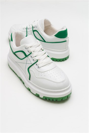 Race Beyaz Yeşil Sneakers